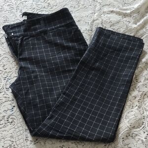 White House Black Market Men's Black Grid Chinos